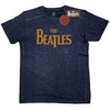 The Beatles 'Drop T Logo' (Blue) Snow Wash T-Shirt