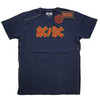 AC/DC 'Logo' (Blue) Snow Wash T-Shirt