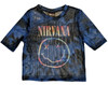 Nirvana 'Pastel Smile' (Blue) Womens Mesh Crop Top