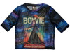 David Bowie 'Moonage Daydream' (Multicoloured) Womens Mesh Crop Top