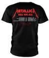 Metallica 'Kill 'Em All Tracks' (Black) T-Shirt Back