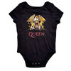 Queen 'Classic Crest' (Black) Baby Grow