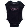 Queen 'Pink Logo' (Black) Baby Grow