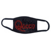 Queen 'Red Retro Logo' (Black) Face Mask