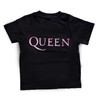 Queen 'Pink Logo' (Black) Toddlers T-Shirt