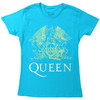 Queen 'Crest' (Blue) Womens Fitted T-Shirt