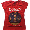 Queen 'One Bites The Dust' (Red) Womens Fitted T-Shirt