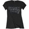 Green Day 'Flower Pot Diamante' (Black) Womens Fitted T-Shirt