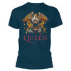 Queen 'Classic Crest' (Denim Blue) T-Shirt