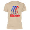 Freddie Mercury 'Multicolour Photo' (Sand) T-Shirt