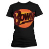 David Bowie 'Diamond Dogs Logo Diamante' (Black) Womens Fitted T-Shirt