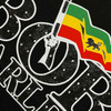 Bob Marley 'Flag Logo Diamante' (Black) T-Shirt CLOSEUP