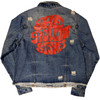 The Rolling Stones 'Script' (Blue) Womens Fitted Denim Jacket BACK