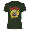 Sublime 'Yellow Sun' (Green) T-Shirt printed on a cotton garment