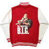 Notorious B.I.G 'Reachstrings' (Red & White) Varsity Jacket BACK