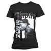 Tupac 'Only God Text' (Black) Womens Fitted T-Shirt