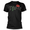Tupac 'Rose Logo Diamante' (Black) T-Shirt