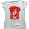 Yungblud 'DEADHAPPY' (White) Womens Fitted T-Shirt Back