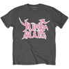 Yungblud 'DEADHAPPY Pink' (Grey) T-Shirt Front