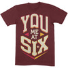 You Me At Six 'Cube' (Maroon) T-Shirt