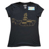 The Beatles 'Yellow Submarine Diamante' (Black) Womens Fitted T-Shirt