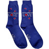 The Beatles 'All you need is love' (Blue) Womens Socks (One Size = UK 4-7)