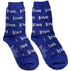 The Beatles 'Love Me Do' (Blue) Womens Socks (One Size = UK 4-7)
