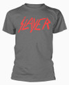 Slayer 'Distressed Logo' (Grey) T-Shirt