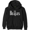 The Beatles 'Drop T Logo' (Black) Pull Over Hoodie