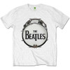 The Beatles 'Original Drum Skin' (White) T-Shirt