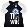 The Who 'Elevated Target' 3/4 Length Raglan Womens Fitted Shirt