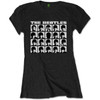 The Beatles 'Hard Days Night Faces Mono' (Black) Womens Fitted T-Shirt