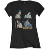 The Beatles 'Shea Stadium Shots' (Black) Womens Fitted T-Shirt