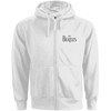 The Beatles 'Drop T Logo' (White) Womens Zip Up Hoodie