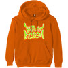 Billie Eilish 'Airbrush Flames Blohsh' (Orange) Pull Over Hoodie