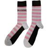 BlackPink 'Stripes & Logo' (White Multicoloured) Socks (One Size = UK 7-11)