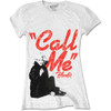 Blondie 'Call Me' (White) Womens Fitted T-Shirt