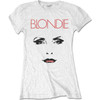 Blondie 'Staredown' (White) Womens Fitted T-Shirt