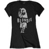 Blondie 'Mic. Stand' (Black) Womens Fitted T-Shirt