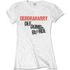 Debbie Harry 'Def, Dumb & Blonde' (White) Womens Fitted T-Shirt
