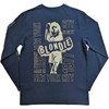 Blondie 'NYC '77' (Blue) Long Sleeve Shirt BACK