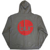 Blur  'Circle Logo' (Grey) Zip Up Hoodie BACK