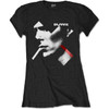 David Bowie 'X Smoke Red' (Black) Womens Fitted T-Shirt