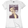 David Bowie 'Smoking' (Packaged White) Womens Fitted T-Shirt