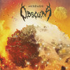 Obscura 'Akroasis' 2LP Red Mustard Yellow Bone White Three Colour Merge with Blood Red Neon Yellow Bone White Splatter Vinyl