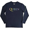 Queen 'Rainbow Crest' (Blue) Long Sleeve Shirt