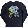 Queen 'Rainbow Crest' (Blue) Long Sleeve Shirt BACK