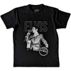 Sun Records 'Elvis Live Portrait' (Black) T-Shirt
