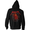 Metallica 'Skull Screaming Red' (Black) Pull Over Hoodie BACK