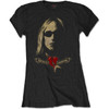 Tom Petty & The Heartbreakers 'Shades & Logo' (Black) Womens Fitted T-Shirt